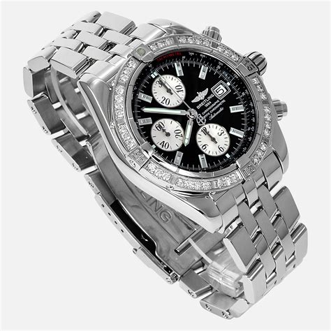 breitling chronomat evolution a13356 review|breitling evolution diamond bezel.